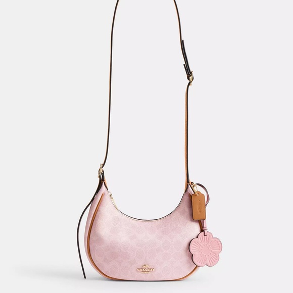 NWT Coach Emily Shoulder Bag In Signature Canvas With Charms - Picture 12 of 15